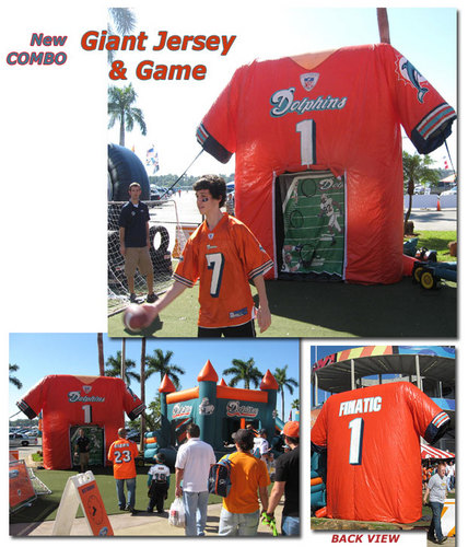 MIAMI DOLPHINS Combo Giant Jersey & Game